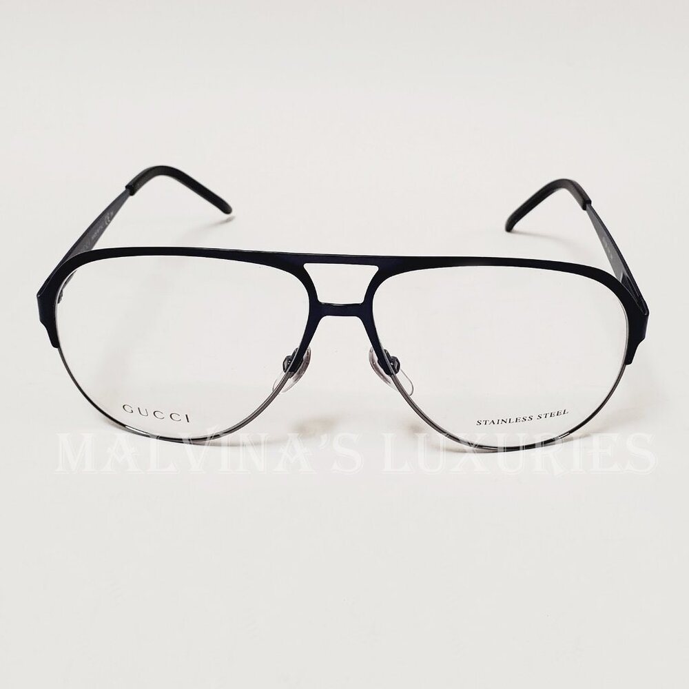 GUCCI EYEGLASSES OPTICAL LENS AVIATOR METAL FRAME GG 2216 - Picture 4 of 12